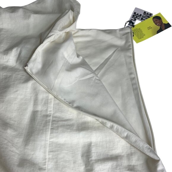 Future Collective Dress Linen Blend Cream Size 24 - Picture 7 of 13